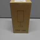 Small Table Lamp with LED Bulb - 3 Color Temperatures for Bedroom, Nightstand, Minimalist Night Stands, Desk, Kids, Living Room, Office, Dorm (11.6" Inline Control, Cream Shade-Black Base with Bulb)