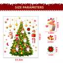 Kiddale Christmas Wall Decals,Removalble Santa Claus Christmas Tree Wall Stickers for DIY Home Dcor