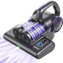 FEPPO Mattress Vacuum Cleaner, 16Kpa Bed Vacuum Cleaner with 253.7nm UV-C Light, 140°F Heat, HEPA Filter & Ultrasonic, Versatile Handheld Vacuums for Bed, Sofa, Couch, Crib (Corded, 500W)