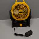 Battery Powered Fan Compatible with Dewalt 20V Max Battery with AC Adapter (No Battery) Up to 650CFM, Variable Speed, Low Noise 30dB, Portable Cordless Fan for Camping, Jobsite