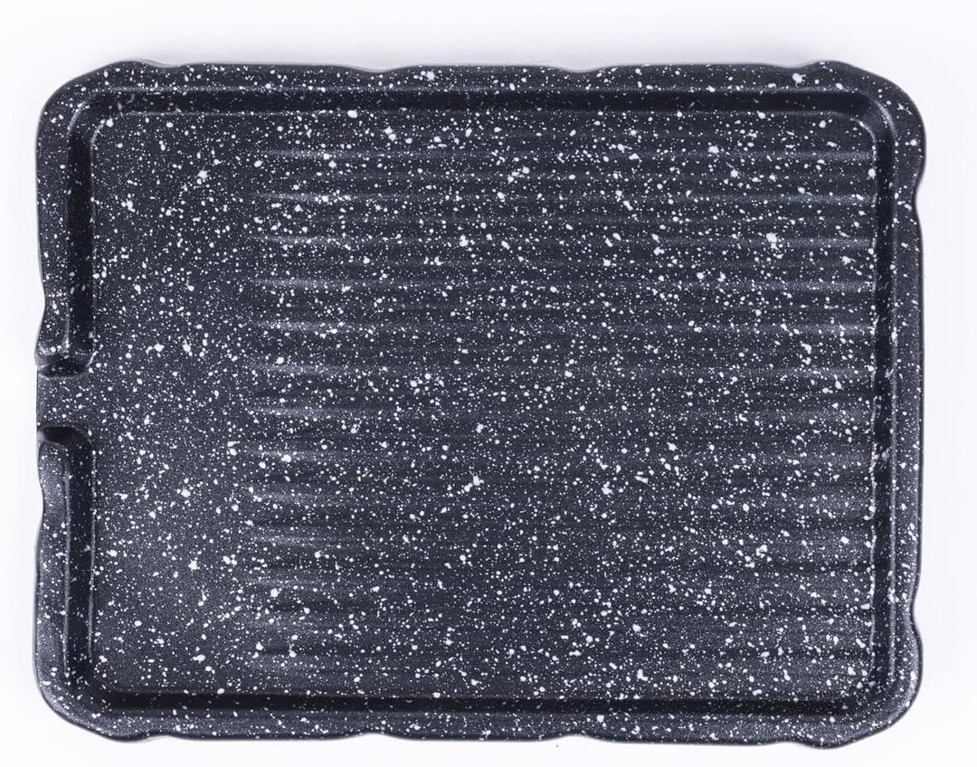 Stovetop Korean BBQ Grill Pan 14.5" Cast Aluminum Nonstick Coating, indoor for gas stove, Portable Outdoor Camping BBQ, Made in Korea, PFOA Free