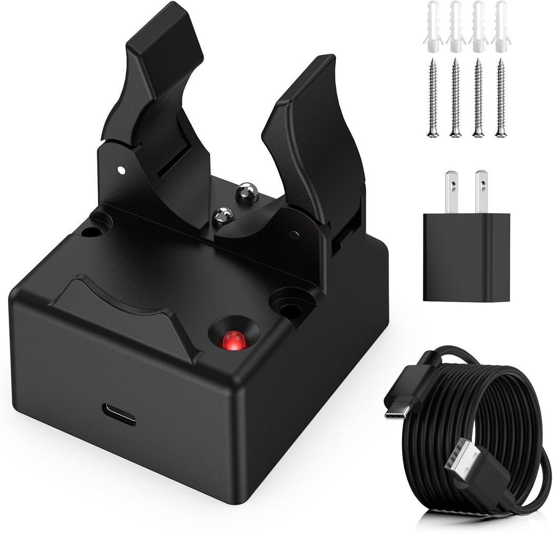 Upgraded USB-C Charger Holder Compatible with Streamlight Stinger Series Flashlight, 75105 Replacement Stinger Charger Dock with 1.5M Power Cord & Travel Adapter