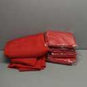 8 Pack Red Round Tablecloth 90 Inch Red Table Cloth, Washable Polyester Fabric Stain and Wrinkle Resistant Table Cover for Party Wedding Buffet Dining Banquet Anniversary