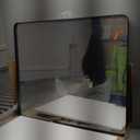 LOAAO 28X32 Inch Black Metal Framed Bathroom Mirror for Wall, Matte Black Bathroom Vanity Mirror Farmhouse, Anti-Rust, Hangs Horizontally or Vertically