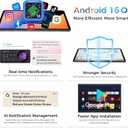 Android 16 Tablet,13.4 inch Large Tablet with Octa-Core Processor, 32GB RAM + 256GB ROM, 10000mAh Battery,1920x1200 IPS, 2.4/5Ghz Dual WiFi/5+8MP/GPS/Gemini AI/Widevine L1, Case Included