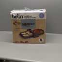 bella 10"x 20" Ceramic Fold-n-Store Dual Temp Griddle, Fits-anywhere Kitchenware, EverGood Ceramic Nonstick Coating, 2 Temperature Zones up to 400F, Dishwasher Safe Drip Tray, 1500 Watt, Plum