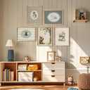 5Pcs Retro Vintage Animal Canvas Wall Art Nursery Decor Kids Painting Picture Wall Decor Farmhouse Animal Poster Print Artwork for Children's Bedroom Dining Room Home Decoration (12x16in)