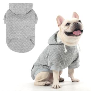 KOOLTAIL Dog Hoodie for Small Medium Large Dogs, Ultra-Warm & Soft Winter Fall Fleece Dog Hooded Sweatshirt Clothes Sweater, Lightweight Pullover Coat for Boy Girl Bulldog Pitbull Puppy Cats,Gray M