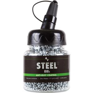 Air Venturi Steel BBS, 177 Cal, 5.1 Grains, Zinc-Plated, 2,500ct,Chrome
