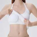 SUUKSESS Halter Tank Top for Women with Built in Bra Cotton Ribbed V Neck Cami (White, S)