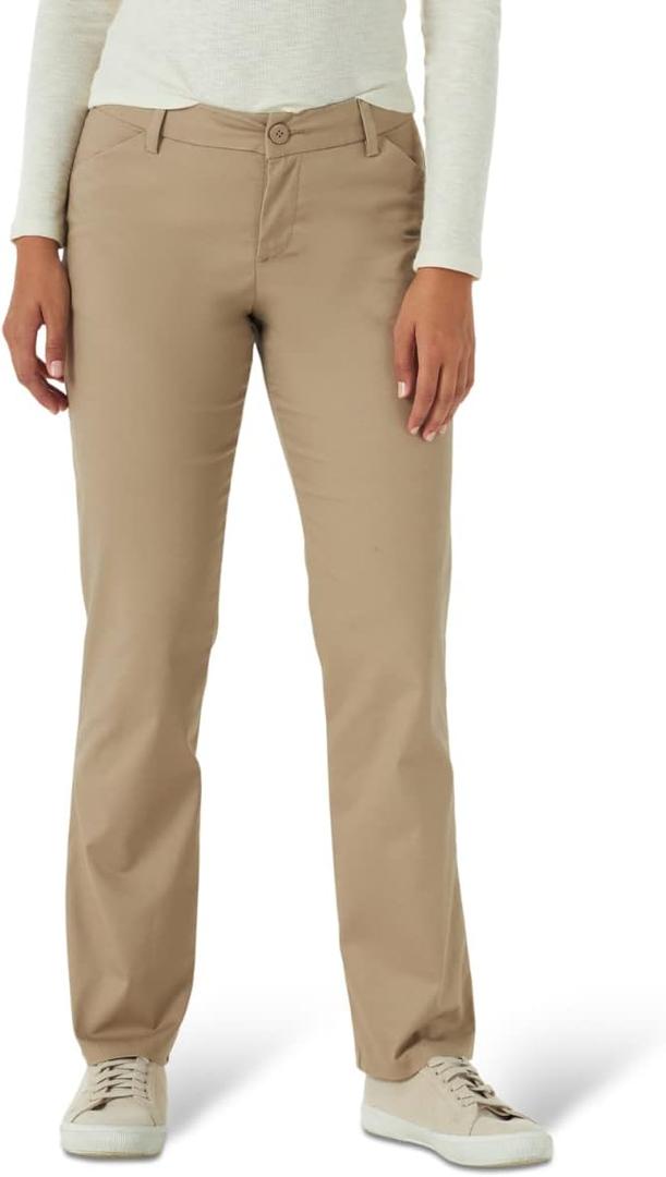 Lee Women's Wrinkle Free Relaxed Fit Straight Leg Pant Size 8 Short