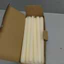qinxiang 30 Pack Ivory Taper Candles, 10 inch (H) Dripless, Unscented Dinner Candle, Smokeless Taper Candles, Paraffin Wax with Cotton Wicks, Approxinately 7-8Hours Burn Time
