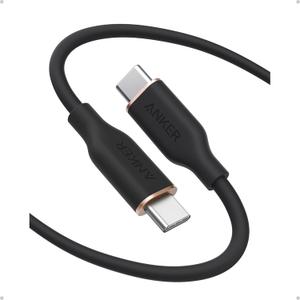 Anker USB C Cable, Type C Fast Charging Flow Cord for iPhone 1716/15 Series, MacBook Pro 2020, and More (USB 2.0,240W, 1 Pack, Black, 6FT)