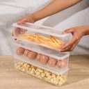 6 x 6 Pcs Large Airtight Pasta Storage Containers, BPA-Free Plastic Spaghetti Noodle Holder with Lid, White Rectangular Food Canisters for Kitchen Pantry Organization, 3 x 12 x 3 Inches