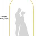 Wokceer Wedding Arch Backdrop Stand 8 FT Gold Metal Chiara Backdrop Stand for Wedding Ceremony Birthday Party Bridal Shower Floral Balloon Arch Decoration