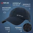 TOP-EX Oversize Baseball Cap Waterproof Running Hat for Extra Large Heads Men (Black)