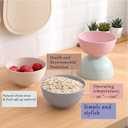 Lnrkai 5 PCS Pink Cereal Bowls, 24 OZ Unbreakable Wheat Straw Bowls, Injection Molded Polypropylene (PP), Modern Style, Round, 5.9 x 3.1 Inches, Dishwasher & Microwave Safe