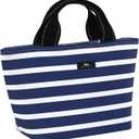 SCOUT Nooner Insulated Lunch Box for Women with 6 Can Capacity - Lightweight Work Lunch Bag for Teachers and Nurses - Soft Cooler for Beach Travel and Picnic (Nantucket Navy)