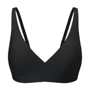 Coolfit Bra Signature Wireless Seamless Everyday Bra for Women,Cooling Fabric,Moisture Wicking Lingerie,Fixed Padding (Large, Black)
