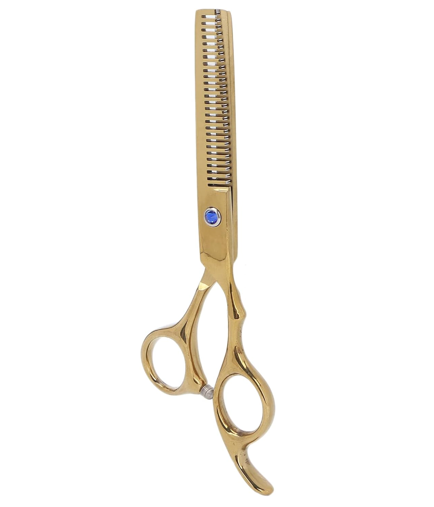 Stainless Steel Hairdressing Scissors for Men Women Gold, Hair Cutting Shears for Overall Styling, for Hair Salons or Individual Home Use (Thinning Scissor)
