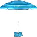 Tommy Bahama ANCHORX Adjustable Beach Umbrella Base System with Sand Anchor and Carrying Bag, SPF 50+ Protection Portable Outdoor Market Umbrella