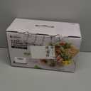 BOROHOUSE 5Pack Borosilicate Glass Containers with Tempered Lids, 35.2oz/4.4 Cup Airtight Meal Prep Set, Microwave/Freezer Safe (Blue)