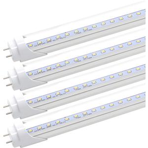 T8 T10 T12 2FT LED Light Tube - 8W 24 Inch Led Fluorescent Tube Replacement, 20W Equivalent, 1120 Lm, 5000K Daylight White, Ballast Bypass, Clear Cover (Pack of 4)