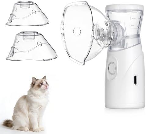 YFL Portable Nebulizer for Pets Breathing Problems - 2 Masks Nebulizer for Cats and Dogs, Low-Noise Battery Operated for Home Travel Use (Type-C Charging)