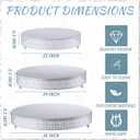 Wenqik 3 Pcs Cake Stand 16'' 14'' 12'' Round Metal Cake Stand Bases Display Holder Cookies Fruit Serving Tray Candy Display Plate Cupcake Dessert Pastry Riser for Wedding Birthday Party (White)