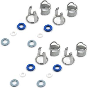 HiSport Fuel Injectors Seals Repair O-Ring Kit 06D998907 Replacement for Audi A3 A4 TT, Compatible with Volkswagen Eos, Golf, GTI, Jetta, Passat, Tiguan (4 Pack)
