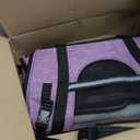 PetAmi Airline Approved Pet Carrier Cats & Small Dogs, Large Heather Purple Soft Sided TSA Travel Bag, Sherpa Bed, Breathable Mesh Ventilation, Collapsible Bowl, Fits Under Seat, Up to 18 lbs, Purple (19.5"L x 10.2"W x 12.0"H)