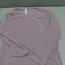 ODODOS Women's Relaxed Fit Long Sleeve Shirts Boat Neck Side Slit Peach-Soft Casual Lounge Yoga Tops, Lavender, X-Large