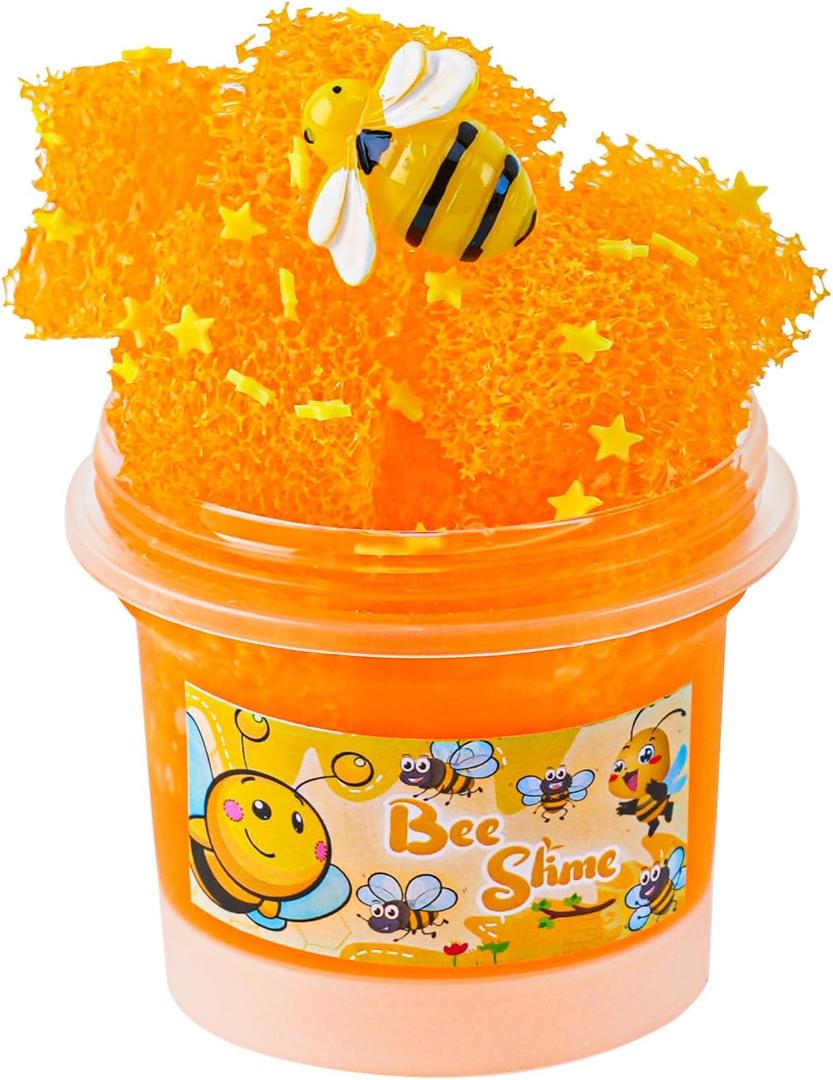 Yellow Honeycomb Slime, Squeeze it and Make a POP Sound, Non-Sticky Crunchy Slime, Slimes Party Favors for Kids, Slimes Sensory Experience Toys, Birthday Easter Halloween Girls BoysTeens Gift