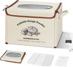 Foldable Bread Proofing Box for Sourdough,50°F-130°F Temp Controlled Dough Proofer with 1-12H Digital Timer,Electric Proofing Container Sourdough Bread Baking Supplies for Home Baking,Yogurt Making
