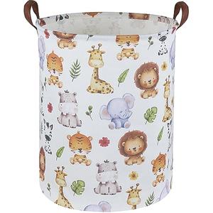 Sanjiaofen Kids Laundry Hamper,Baby Laundry Basket Animal Storage Baskets for Kids Room Decor,Nursery Hamper,Bedroom,Toy Organizer,(Cute Animal)