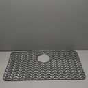 JOOKKI Sink Protectors for Kitchen Sink 12"13"16"18"19"24"26"28"29"30",Silicone kitchen sink mats protector for bottom of farmhouse sink(26"x14"Rear Drain Gray)
