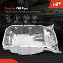 A-Premium Engine Oil Pan Sump with Drain Plug Compatible with Honda Civic 2012-2015 & Acura ILX 2013-2015, 2.4L Petrol