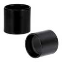 PATIKIL Light Socket Shade Ring, 2pcs E26 E27 Medium Base Metal Sockets Lock Ceramic/Porcelain Sockets with Thread Diameter 1-1/2 Inches for Hanging Lamp Holder, Black 50mm / 1.97"