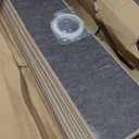 Bullnose Stair Treads Non Slip 9.5" x 30", 14 Pcs Carpet Stair Treads for Wooden Steps Indoor with Edge Protection, Reusable Peel and Stick TPU Backing Stair Runner Rugs - Lattice Pattern Beige Grey