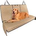 PETMAKER Dog Car Seat Cover for Back Seat - Water-Resistant Car Seat Protector for Cars, Trucks, and SUVs - Seat Cover Protects from Scratches, Mud, Pet Hair and Accidents - Car Accessories (Beige)