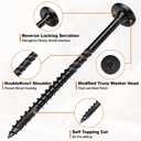 #14 Heavy-Duty Wood Screws Assortment Kit, 480Pcs Star Drive Decking Wood Screws, Rust Resistant Timber Screws for Log/Landscaping Wood (2-7/8",6") Black, Tan, Green