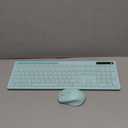 Wireless Keyboard and Mouse for MacBook, Vivefox Teal Wireless Keyboard with Phone Holder, USB A & Type C Receivr, Full-Size Combo for Mac, MacBook/Air/Pro Windows PC Computer, Mint Green