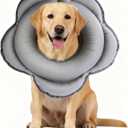 Dog Cone Collar for Large Dogs, Soft Inflatable Dog Donut Alternative After Surgery, Adjustable Protective Pet Recovery Collar, Donut Recovery Collar Prevents Licking for Dogs (Gray, L)