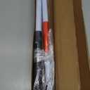 Foldable White Cane(Blind Cane) with Red Reflective Strip, 49 Inch Lightweight Walking Stick for Vision Impaired, Anti-Slip Handle for Daily & Travel Use