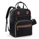 Tuwubi Diaper Bag Backpack, Baby Essentials Travel Tote Bag, Multi function Waterproof Backpacks, Travel Essentials with Stroller Straps & Pacifier Case - Black
