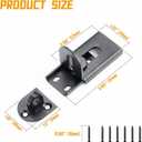 Sliding Door Lock, 90 Degree Door Hasp Latch Lock, Stainless Steel Security Right Angle Padlock with Screws for Push/Sliding/Barn Doors (1PC, Black)