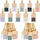 Havawish 50 Pcs Appreciation Gift Bulk for Teachers Empty Glass Essential Oil Diffuser Car Air Freshener Diffuser for Employee Staff Teachers Hanging Ornament Inspirational Team Thank You Gift