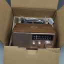 Sangean WR-16SE AM/FM/Bluetooth/Aux-in/USB Phone Charging 45th Anniversary Special Edition Wooden Cabinet Radio (Dark Walnut with Rose Gold)