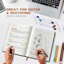 Lined Journal Notebook for Women Men,256 Pages A4 Large Hardcover Leather Journals for Writing,Travel,Business,Work,School,College Ruled Notebooks for Note Taking, Diary Notepad 8.6"11" (Black)