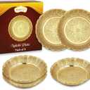 Shubhkart Brass Engraved Nakshi Plate Set 11 cm (Pack of 5)  Indian Decorative Ritual Plates for Puja, Meditation & Festive Dcor | Traditional Hindu Offering Plates for Home Altar & Cultural Gifting